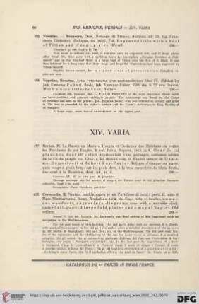 XIV. Varia (Nr.187-199)