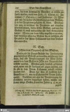IX. Satz. JEsus von Nazareth ist der Meßias
