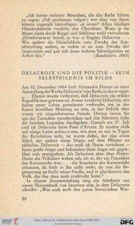 Delacroix und die Politik - Sein Selbstbildnis im Bilde