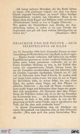 Delacroix und die Politik - Sein Selbstbildnis im Bilde
