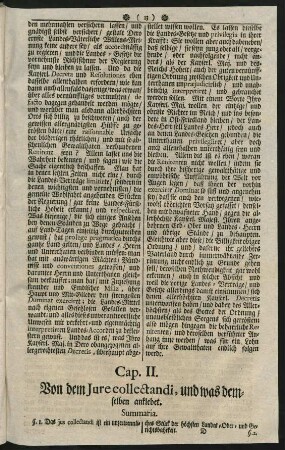 Cap. II. Von dem Jure collectandi, und was demselben anklebet