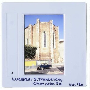 Lucera, Basilica santuario di San Francesco Antonio Fasani : Chor Südostansicht