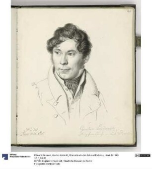 Gustav Lüderitz, Stammbuch des Eduard Eichens