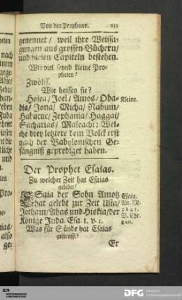 Der Prophet Esaias.