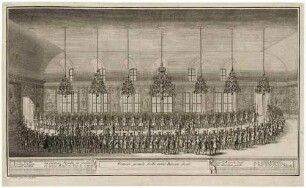 Riesensaal beim Empfang Maria Josephas im Dresdener Schloss 1719
