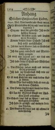 Anhang Etlicher Geistreicher Lieder.
