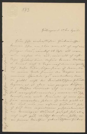 Brief an Sebastian Hensel : 15.04.1858