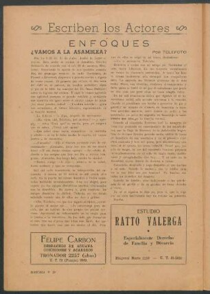 Escriben los Actores