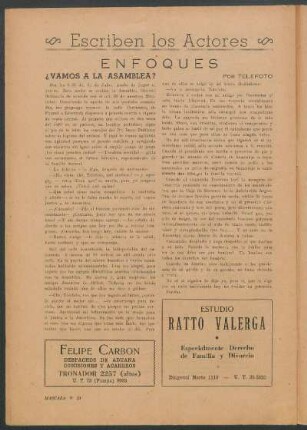 Escriben los Actores