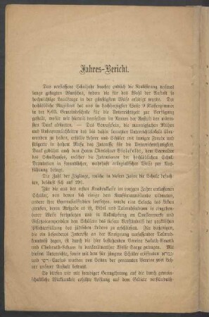 Jahres-Bericht