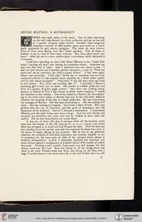 Henri Matisse: A Retrospect