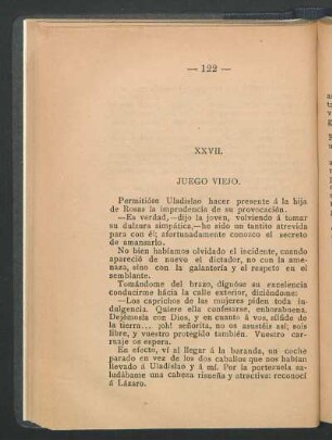 XXVII. Juego viejo.