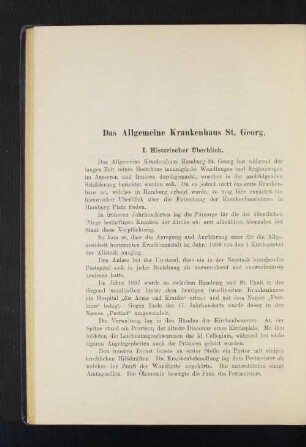 I. Historischer Überblick.
