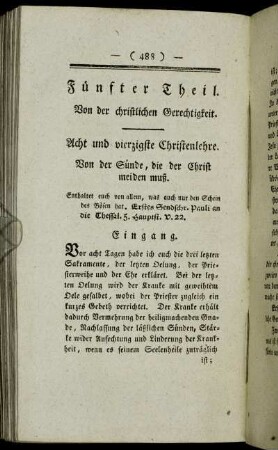 Acht und vierzigste Christenlehre. Von der Sünde, die der Christ meiden muß.