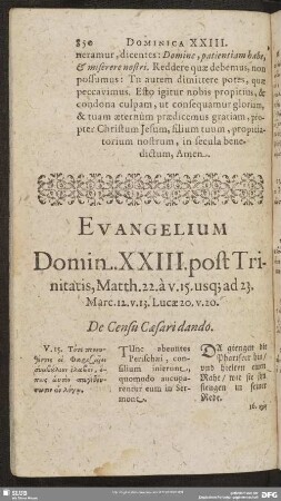 Evangelium Domin. XXIII. post Trinitatis