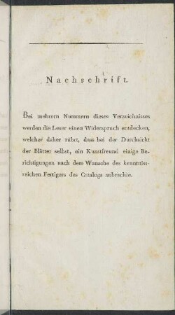Nachschrift.