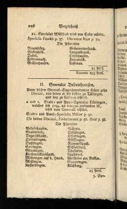 106-109, II. Generalat Bebenhausen