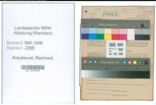 Entnazifizierung Reinhard Krautwurst , geb. 17.02.1896 (Buchhalter)