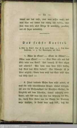 Das sechste Kapitel