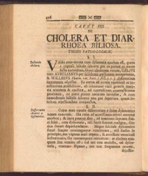Capvt VIII. De Cholera Et Diarrhoea Biliosa