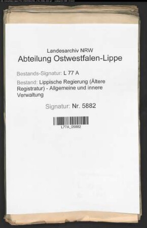 Regierungserlasse an den Amtsphysikus zu Blomberg