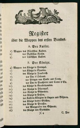 4r-7v, Register über die Wappen des ersten Bandes