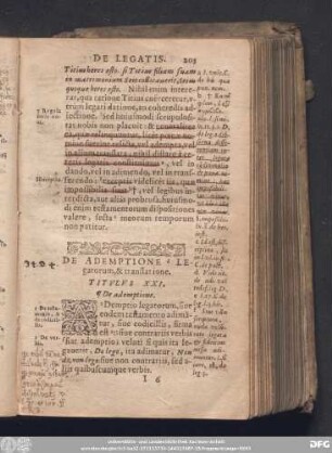 De Ademptione Legatorum, & translatione. Titulus XXI.