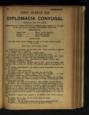 Diplomacia conyugal : comedia en un acto
