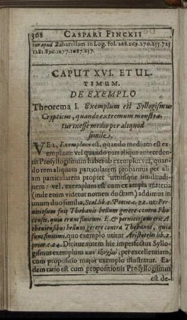 Caput XVI. De Exemplo