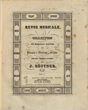 Revue musicale : collection de morceaux faciles pour piano et violon ou flûte : sur des thêmes favoris : op. 305, 14. Les mousquetaires de la reine de F. Halevy