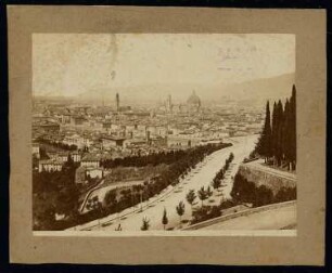 Piazzale Michelangelo, Florenz: Blick auf die Altstadt (Dom, Palazzo Vecchio)