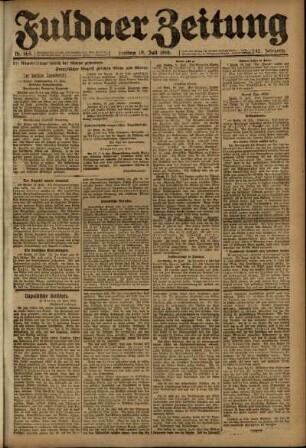 Ausgabe vom Freitag, den 19. Juli 1918.