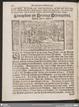 [Evangelium und Epistel am Sonntage Septuagesimae]