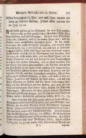 Morgen-Andacht am 16. Merz - Abend-Andacht am 31. Merz
