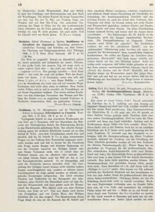 20-21 [Rezension] Galling, Kurt, Die Erwählungstraditionen Israels