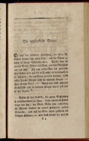 Die unglückliche Mutter