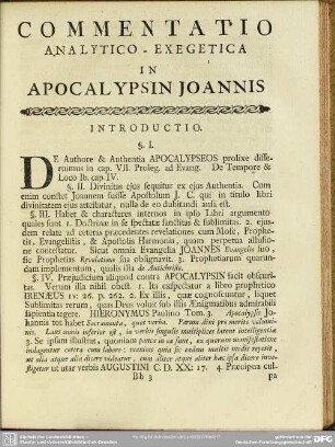 Commentatio Analytico- Exegetica In Apocalypsin Joannis