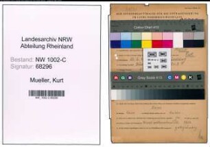 Entnazifizierung Kurt Mueller, geb. 22.02.1907 (Kaufm.Angest.)