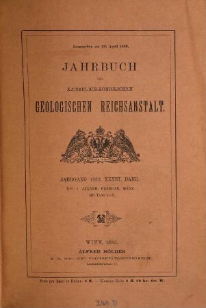 Jahrbuch der Geologischen Reichsanstalt. 33. 1883
