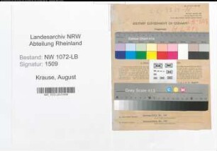 Entnazifizierung August Krause , geb. 28.08.1911 (Polizist)