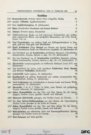 Textilien (Nr. 152-173)