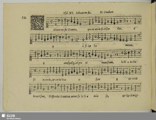 IX. Gombert, Nicolas: Salvum me fac Domine