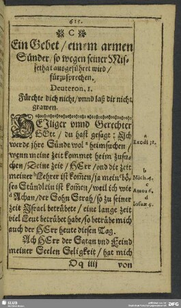 C. Gebet einem armen Sünder, so ausgeführet wird, fürzusprechen