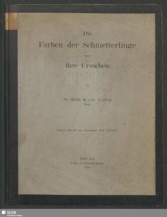Die Farben der Schmetterlinge und ihre Ursachen