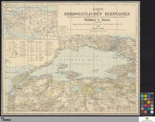 Karte des nordwestlichen Kleinasien