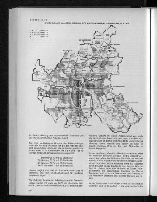 Schaubild 10: Arbeiter (einschl. gewerbliche Lehrlinge) in % aller Erwerbstätigen je Stadtteil am 27.5.1970
