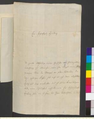 Brief von Hesse, Ludwig Friedrich an Goethe, Johann Wolfgang von