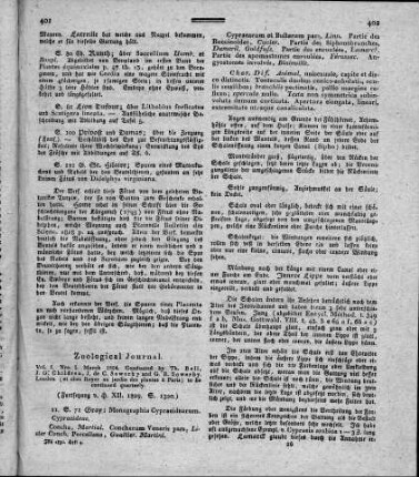 The zoological journal. - London, - 1.1824