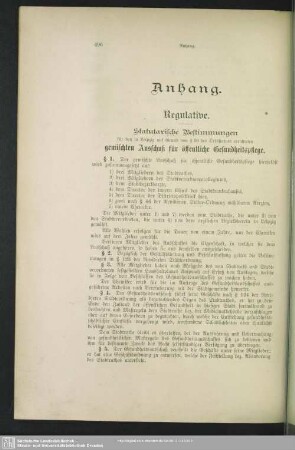 Anhang. Regulative