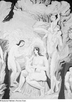 Bildteppich mit Frauen am Wasser